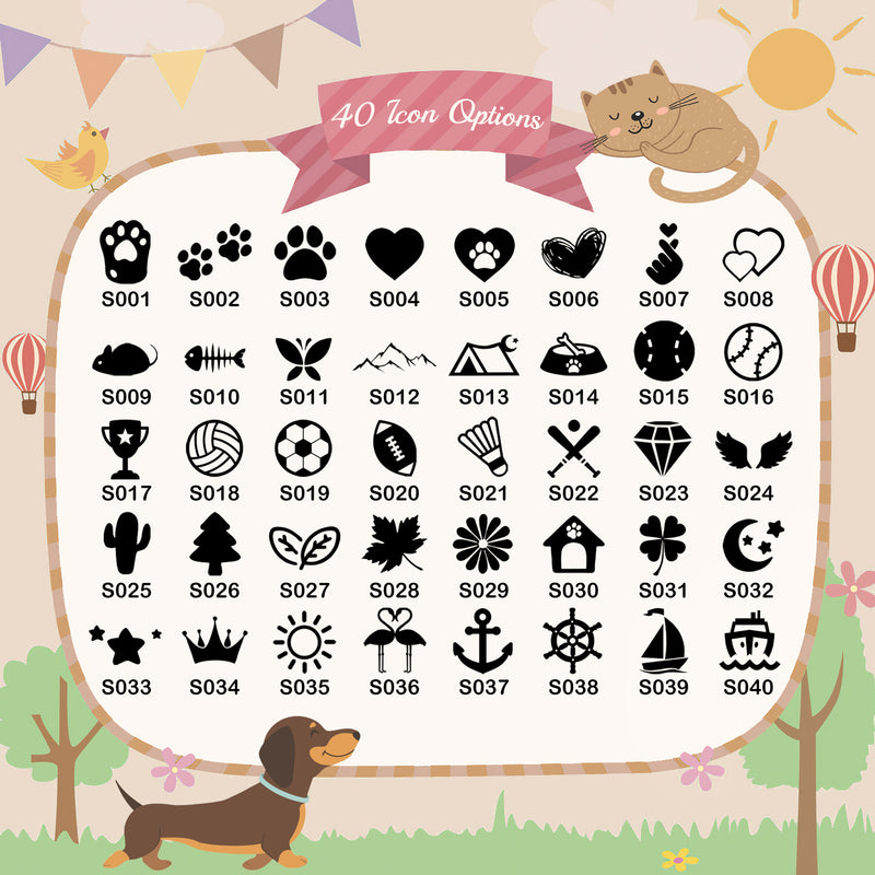 Dog Tags Engraved - GISUREY Personalized Dog Tag with 48 Icons Symbols - Stainless Steel and Double-Sided Engraving - Pet ID Tag with 5 Color Options and 2 Split Rings (Bow Tie) MY005/B0CD3SLBTW